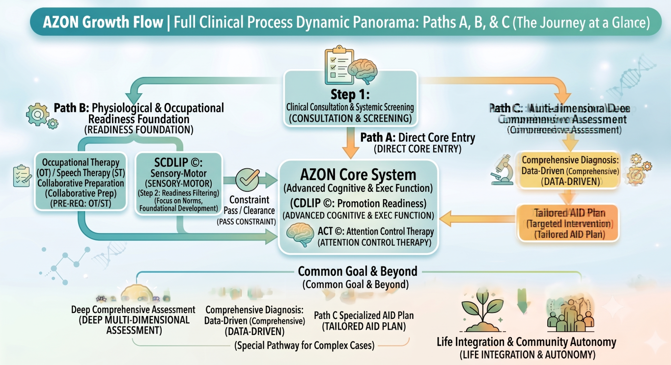 AZON Growth Flow - Full Clinical Process Dynamic Panorama